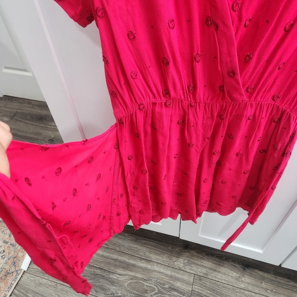 Anthropologie Ett:twa Greenbrier Embroidered Romper Pink Small - Picture 13 of 16